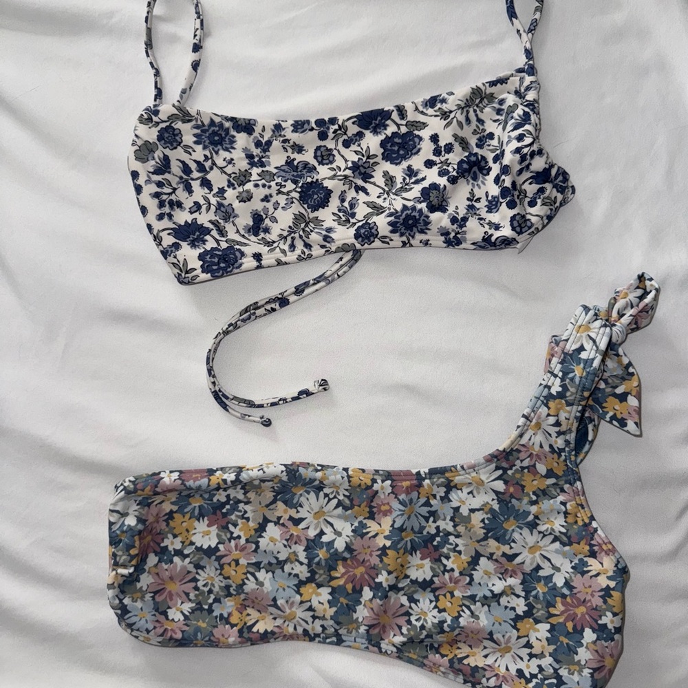 abercrombie floral bathing suit tops